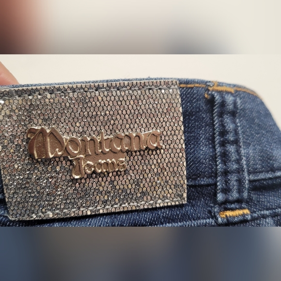❤️ MONTANA JEANS SHORTS LOW WAIST EMBELLISHED RHINESTONE.SIZE: 5/6 COLOR:  BLUE - Picture 14 of 14